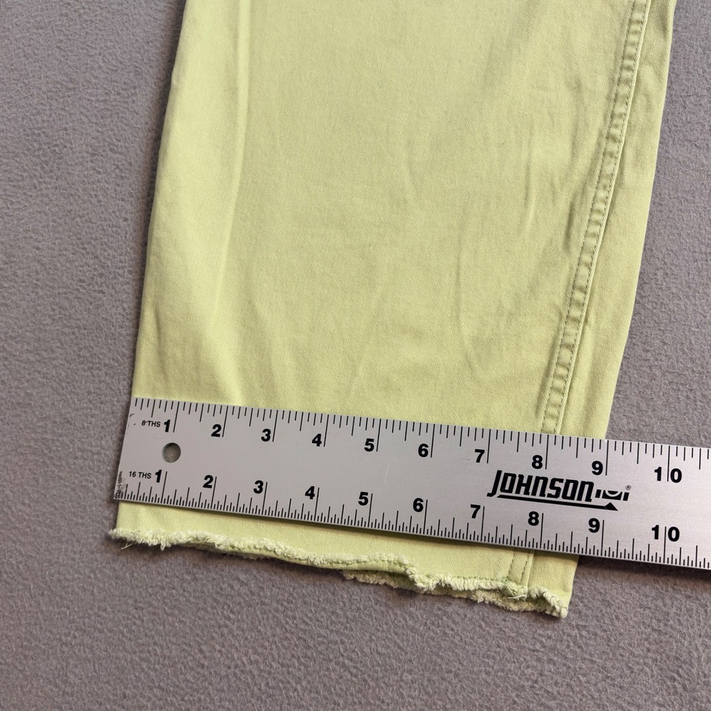 Hollister Women's Large Green Cargo Pants Ultra High Rise Raw Hem Cotton Blend - Picture 11 of 12